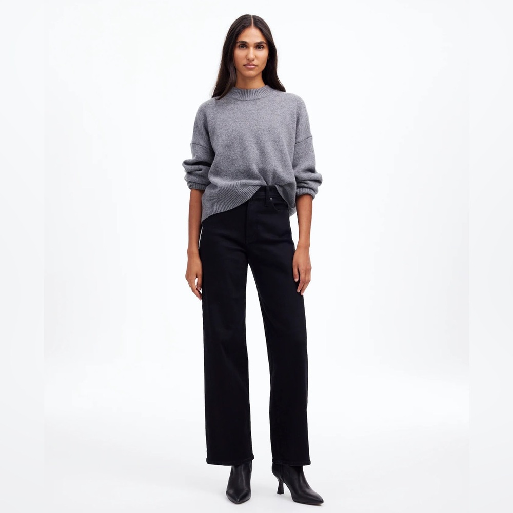 Madewell Perfect Vintage Wide Leg Jeans in Black